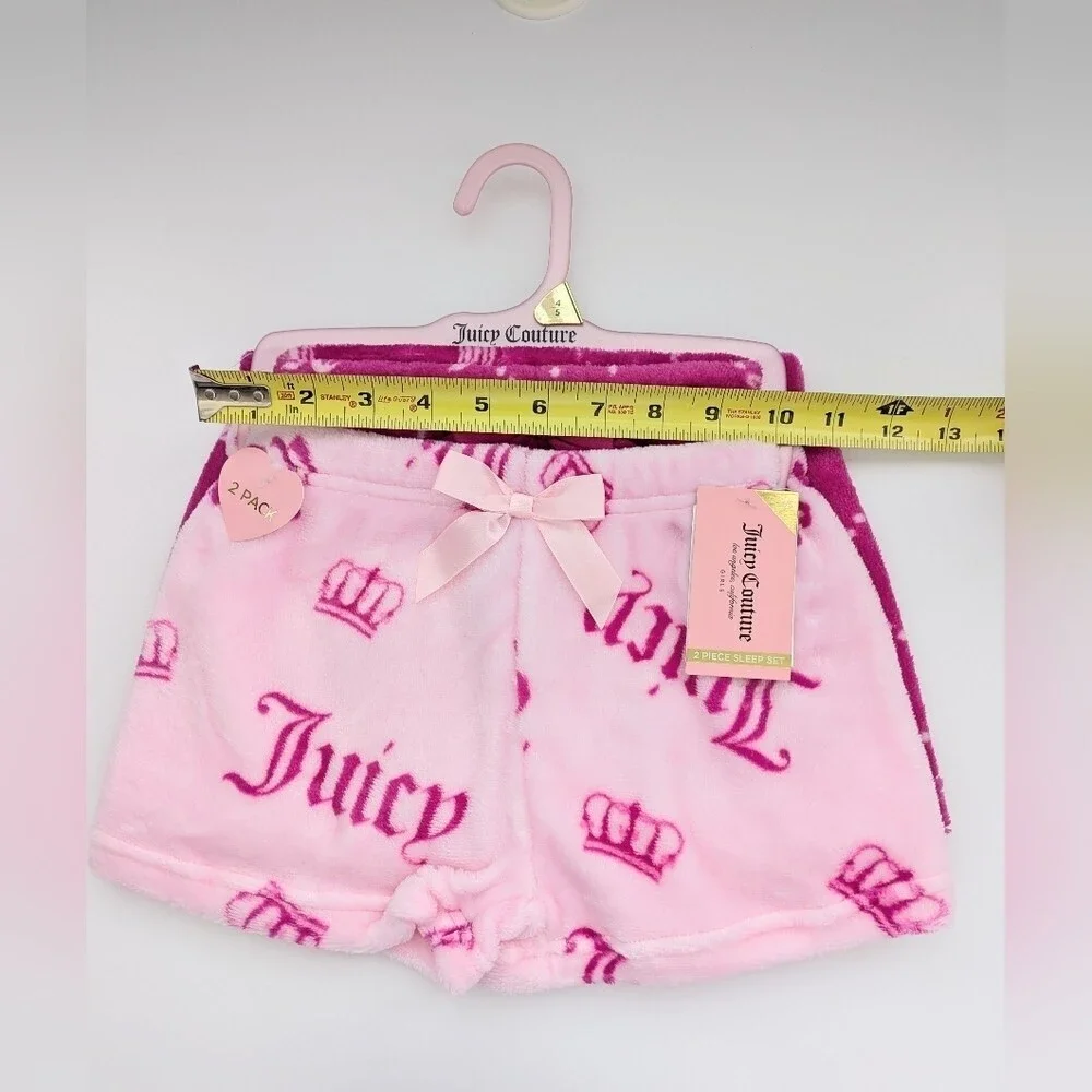 NWT Juicy Girls (4/5) 2-Pack Fleece Pyjama Bottoms/Boxers/Sleep Set